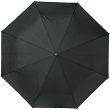 Load image into Gallery viewer, Alina 23" auto open recycled PET umbrella — Black (front)