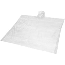Load image into Gallery viewer, Mayan recycled plastic disposable rain poncho with storage pouch — White