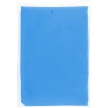 Load image into Gallery viewer, Mayan recycled plastic disposable rain poncho with storage pouch — Royal blue (front)
