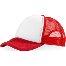 Load image into Gallery viewer, Trucker 5 panel 100 g/m2 cap — Red / White