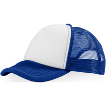 Load image into Gallery viewer, Trucker 5 panel 100 g/m2 cap — Royal blue / White