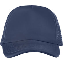 Load image into Gallery viewer, Trucker 5 panel 100 g/m2 cap — Navy / Navy (front)