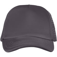 Load image into Gallery viewer, Trucker 5 panel 100 g/m2 cap — Storm grey / Black (front)