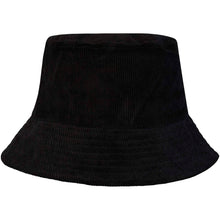 Load image into Gallery viewer, Howson 280 g/m² recycled corduroy sun hat — Black (back)