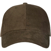 Load image into Gallery viewer, Hutton 6 panel 280 g/m² recycled corduroy cap — Forest green (front)