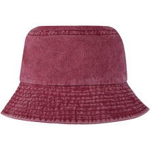 Load image into Gallery viewer, Mitica 270 g/m² washed sun hat — Burgundy (back)