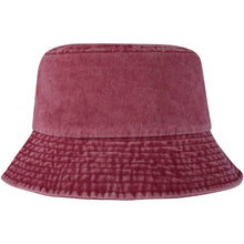 Load image into Gallery viewer, Mitica 270 g/m² washed sun hat — Burgundy (front)