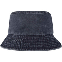 Load image into Gallery viewer, Mitica 270 g/m² washed sun hat — Navy (front)