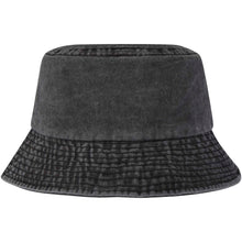 Load image into Gallery viewer, Mitica 270 g/m² washed sun hat — Black (back)
