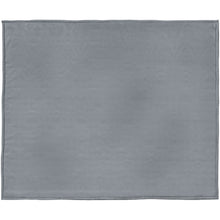 Load image into Gallery viewer, Springwood soft fleece and sherpa plaid blanket — Grey / Off white (front)