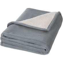 Load image into Gallery viewer, Springwood soft fleece and sherpa plaid blanket — Grey / Off white