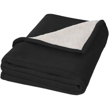 Load image into Gallery viewer, Springwood soft fleece and sherpa plaid blanket — Black / Off white