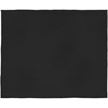 Load image into Gallery viewer, Springwood soft fleece and sherpa plaid blanket — Black / Off white (front)