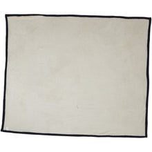 Load image into Gallery viewer, Springwood soft fleece and sherpa plaid blanket — Navy / Off white (back)