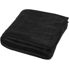 Load image into Gallery viewer, Bay extra soft coral fleece plaid blanket — Black (detail 2)