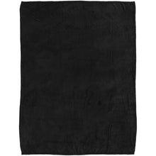 Load image into Gallery viewer, Bay extra soft coral fleece plaid blanket — Black (front)