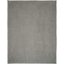 Load image into Gallery viewer, Bay extra soft coral fleece plaid blanket — Grey (front)