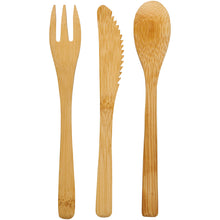 Load image into Gallery viewer, Celuk bamboo cutlery set — Natural (back)
