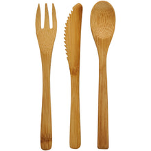 Load image into Gallery viewer, Celuk bamboo cutlery set — Natural (front)