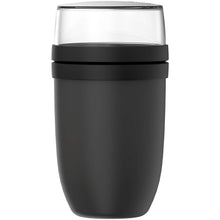 Load image into Gallery viewer, Mepal Ellipse 750+300 ml lunch pot — Black (front)