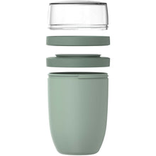 Load image into Gallery viewer, Mepal Ellipse 3-piece 500 ml + 2 x 200 ml lunch pot — Sage green (detail)