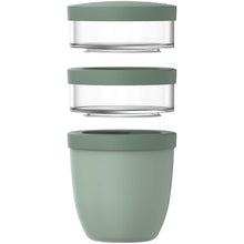 Load image into Gallery viewer, Mepal Ellipse 3-piece 500 ml + 2 x 200 ml lunch pot — Sage green (detail 2)