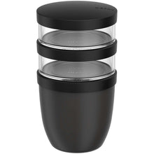 Load image into Gallery viewer, Mepal Ellipse 3-piece 500 ml + 2 x 200 ml lunch pot — Black