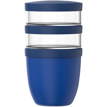 Load image into Gallery viewer, Mepal Ellipse 3-piece 500 ml + 2 x 200 ml lunch pot — Vivid blue (front)