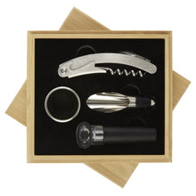 Load image into Gallery viewer, Syrat 4-piece wine set — Natural / Silver (detail)