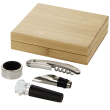 Load image into Gallery viewer, Syrat 4-piece wine set — Natural / Silver
