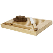 Load image into Gallery viewer, Pao bamboo cutting board with knife — Natural / Silver