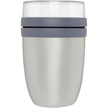 Load image into Gallery viewer, Mepal Ellipse 500+200 ml insulated lunch pot — Silver (front)