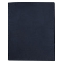 Load image into Gallery viewer, Lily GRS certified RPET coral fleece blanket — Dark blue (front)