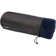 Load image into Gallery viewer, Lily GRS certified RPET coral fleece blanket — Dark blue