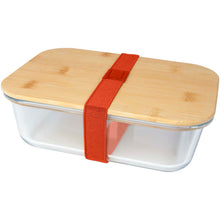 Load image into Gallery viewer, Roby 1000 ml glass lunch box with bamboo lid — Brick