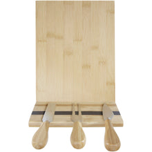 Load image into Gallery viewer, Mancheg bamboo magnetic cheese board and tools — Natural (detail)