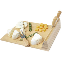 Load image into Gallery viewer, Mancheg bamboo magnetic cheese board and tools — Natural (detail 2)