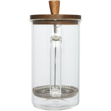 Load image into Gallery viewer, Ivorie 600 ml coffee press  — Transparent / Wood (back)