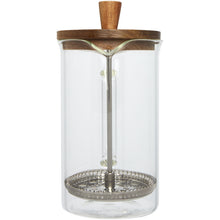 Load image into Gallery viewer, Ivorie 600 ml coffee press  — Transparent / Wood (front)