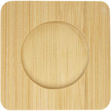 Load image into Gallery viewer, Manti 2-piece 100 ml double-wall glass cup with bamboo coaster  — Transparent / Natural (detail 2)