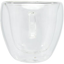 Load image into Gallery viewer, Manti 2-piece 100 ml double-wall glass cup with bamboo coaster  — Transparent / Natural (front)