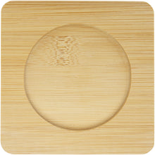 Load image into Gallery viewer, Manti 2-piece 250 ml double-wall glass cup with bamboo coaster  — Transparent / Natural (detail 2)