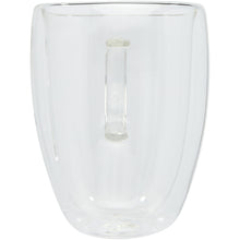Load image into Gallery viewer, Manti 2-piece 350 ml double-wall glass cup with bamboo coaster  — Transparent / Natural (front)