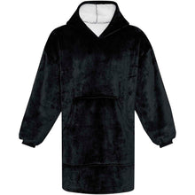 Load image into Gallery viewer, Denali GRS hoodie blanket — Black (front)