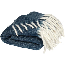 Load image into Gallery viewer, Dolly GRS recycled blanket — Dark blue (detail)