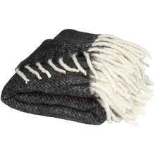 Load image into Gallery viewer, Dolly GRS recycled blanket — Black (detail)