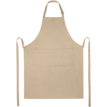 Load image into Gallery viewer, Andrea 240 g/m² apron with adjustable neck strap — Oatmeal (front)