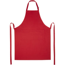 Load image into Gallery viewer, Andrea 240 g/m² apron with adjustable neck strap — Red (front)