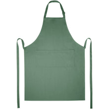 Load image into Gallery viewer, Andrea 240 g/m² apron with adjustable neck strap — Heather green (front)