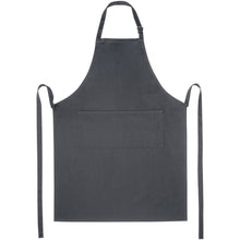 Load image into Gallery viewer, Andrea 240 g/m² apron with adjustable neck strap — Dark grey (front)